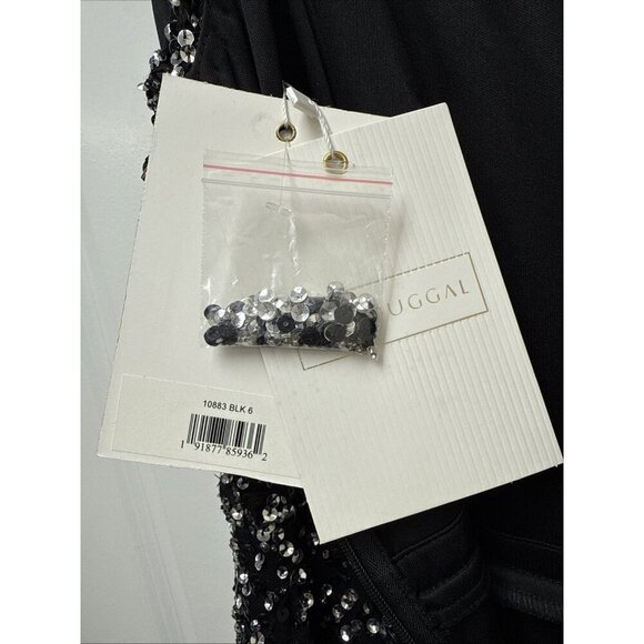 MAC DUGGAL Size 6 Black 10883 Embellished Scoop Neck Tiered Formal Gown Dress - Picture 10 of 11